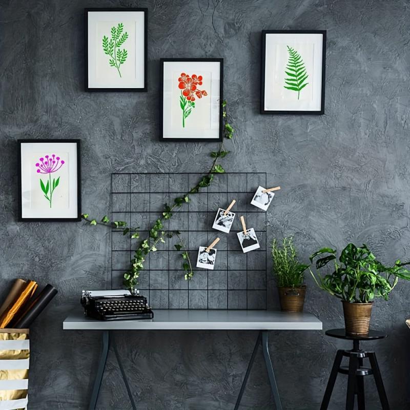 18 Wildflower Stencils For Painting Flowers Bouquet Plants - 7.62 x 15.24 cm