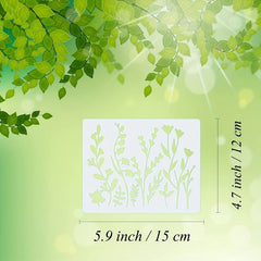 12 Flower Painting Templates DIY Craft Furniture Wall Art Wooden Floor Stencil