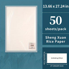50 Sheets Rice Paper for Sumi & Chinese Painting Calligraph
