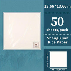 50 Sheets Rice Paper for Sumi & Chinese Painting Calligraph