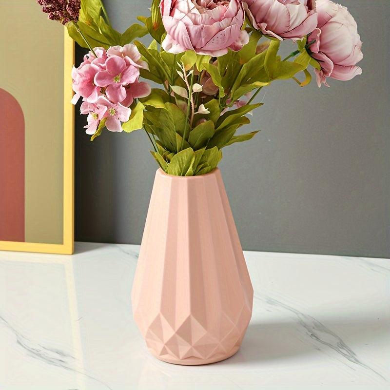 Plastic Vase Glaze Flower Arrangement Container Decorative Flower Pot Crafts