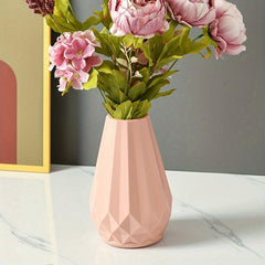 Plastic Vase Glaze Flower Arrangement Container Decorative Flower Pot Crafts