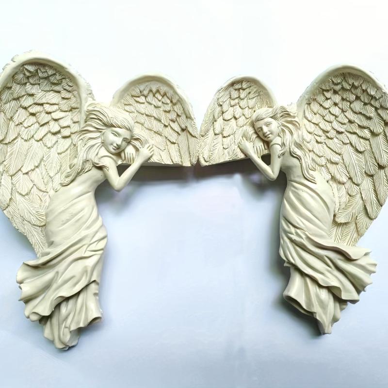 Redemption Angel Door Frame Pendant Left and Right Angel Wings Resin Crafts