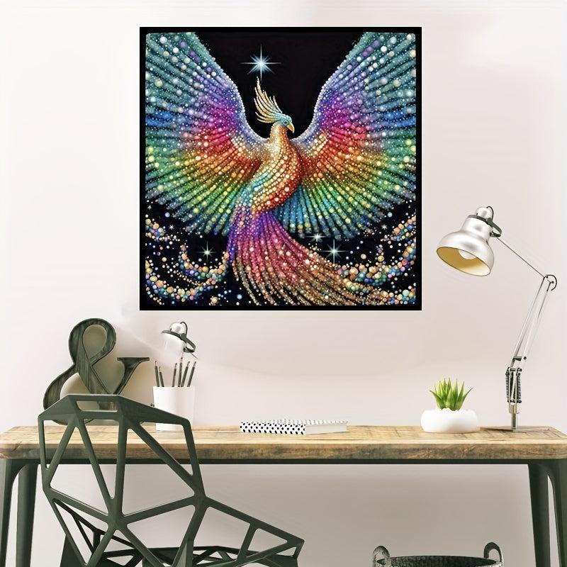 5D DIY Phoenix Pattern Diamond Painting Set for Adults, Kids - 30x30in