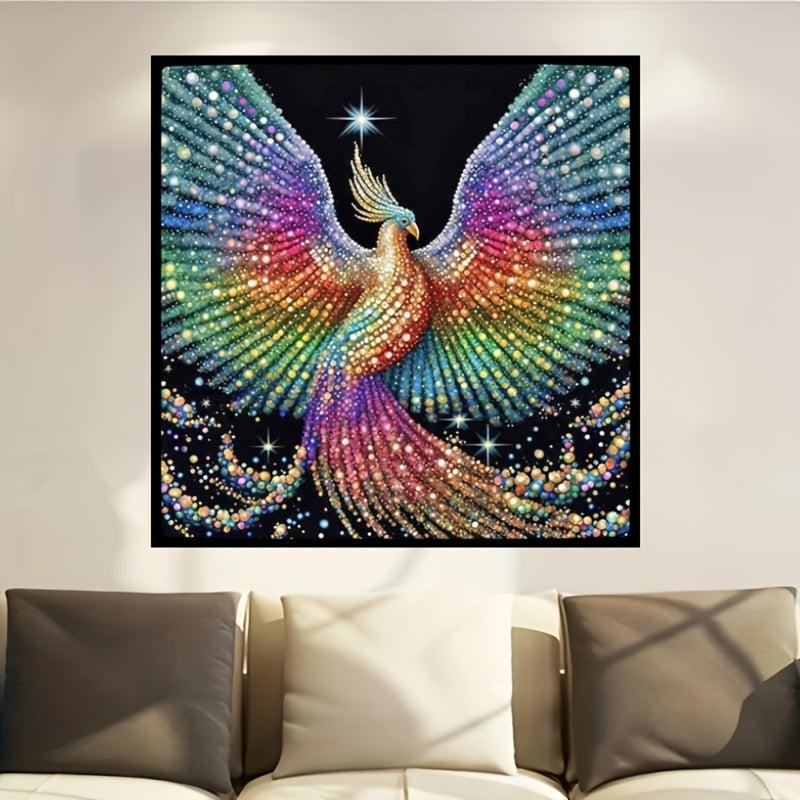 5D DIY Phoenix Pattern Diamond Painting Set for Adults, Kids - 30x30in