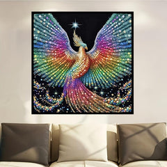 5D DIY Phoenix Pattern Diamond Painting Set for Adults, Kids - 30x30in