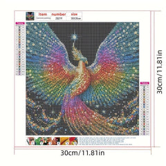 5D DIY Phoenix Pattern Diamond Painting Set for Adults, Kids - 30x30in