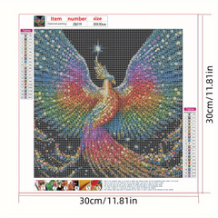 5D DIY Phoenix Pattern Diamond Painting Set for Adults, Kids - 30x30in