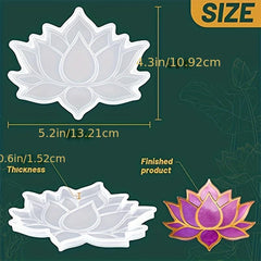 Lotus Flower Coaster Silicone Resin Mold Craft DIY Candle Mould