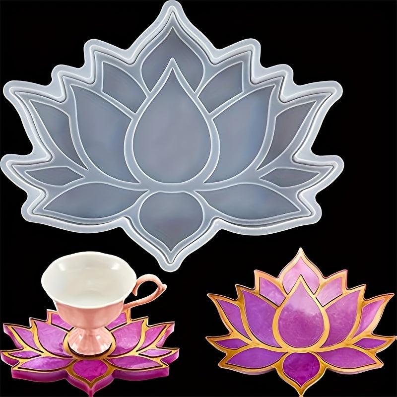Lotus Flower Coaster Silicone Resin Mold Craft DIY Candle Mould