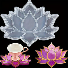 Lotus Flower Coaster Silicone Resin Mold Craft DIY Candle Mould