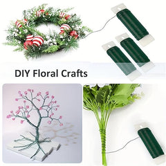 Green Floral Wire Christmas Wreath Wire 35m No 22 Flexible Paddle Wire