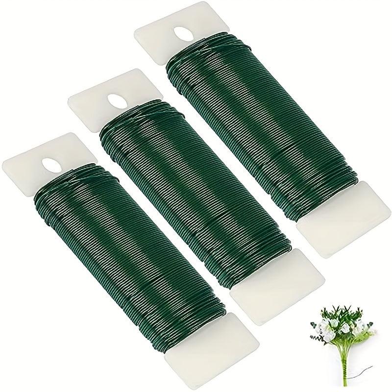 Green Floral Wire Christmas Wreath Wire 35m No 22 Flexible Paddle Wire