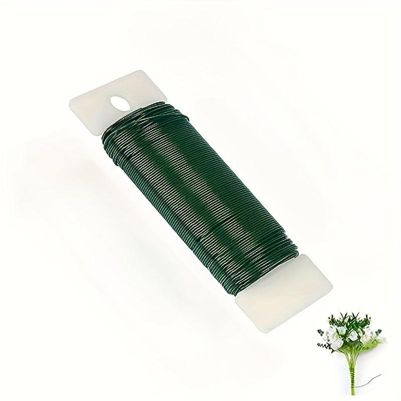 Green Floral Wire Christmas Wreath Wire 35m No 22 Flexible Paddle Wire