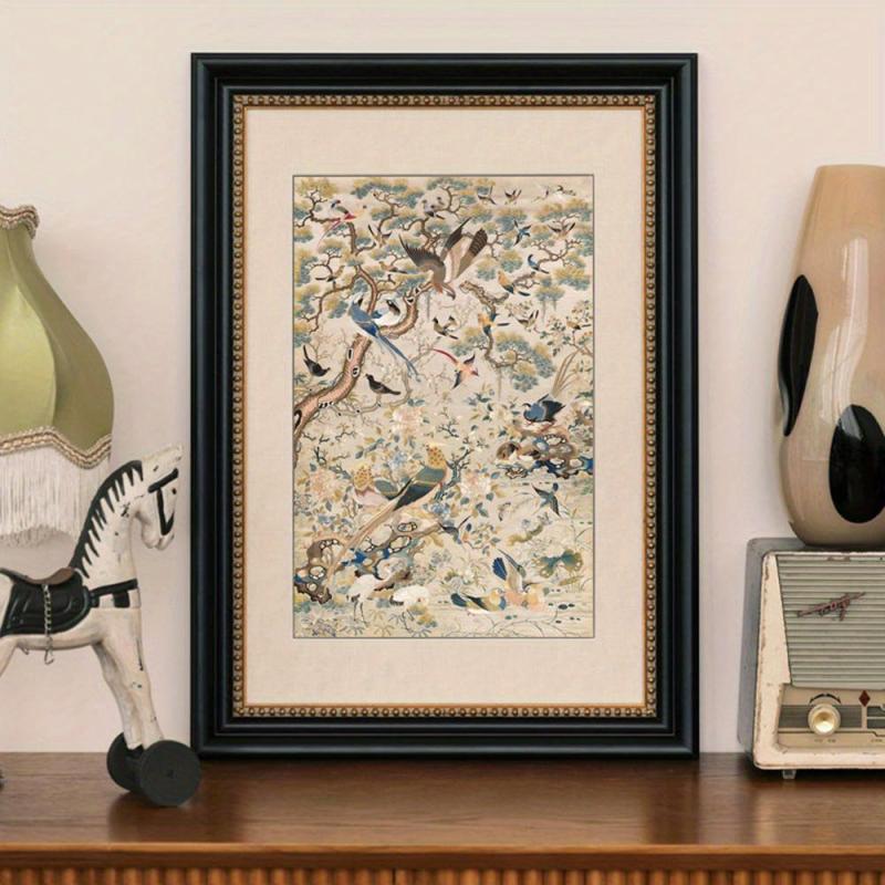 Birds & Flowers Cross Stitch Kit 11CT Printed Canvas Painting