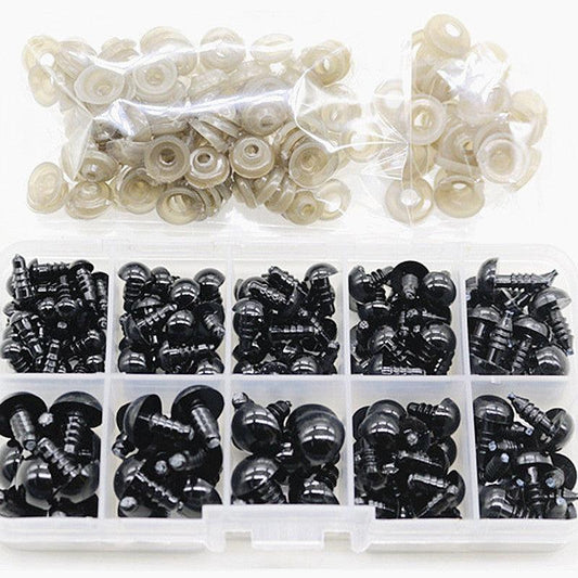 100PCS 6mm 12mm Plastic Safety Eyes DIY Kit