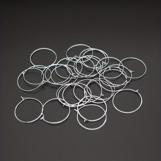 50pcs 304 Stainless Steel Earring Hoops 0.7mm DIY Material for Women Jewelry