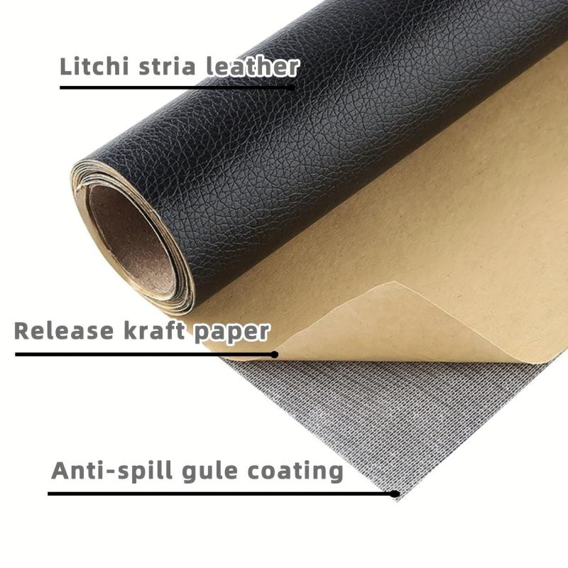 1pc 200cm X 68 Leather Repair Patch Self Adhesive PU Sticker Multicolor