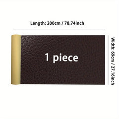 1pc 200cm X 68 Leather Repair Patch Self Adhesive PU Sticker Multicolor