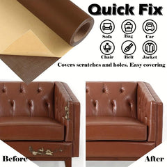 1pc 200cm X 68 Leather Repair Patch Self Adhesive PU Sticker Multicolor