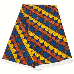 Geometric African Ankara Wax Print Polyester Fabric for Home Craft