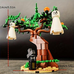 Halloween Pumpkin Ghost Building Scene Model