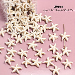 40pcs Turtle Starfish Pine Stone Beads for Jewelry Making