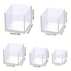 5pcs Deep Square Resin Silicone Mold Set DIY Box Resin Casting