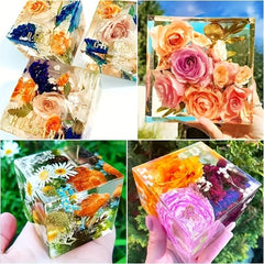 5pcs Deep Square Resin Silicone Mold Set DIY Box Resin Casting