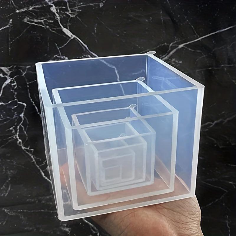 5pcs Deep Square Resin Silicone Mold Set DIY Box Resin Casting