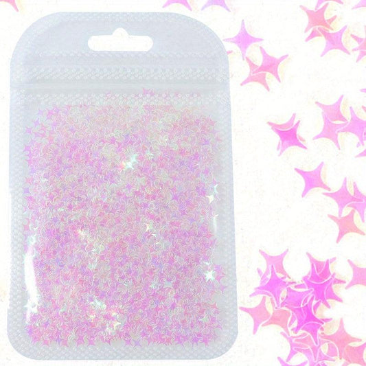 Holographic Star Glitter Flakes Resin Fillers Nail Art
