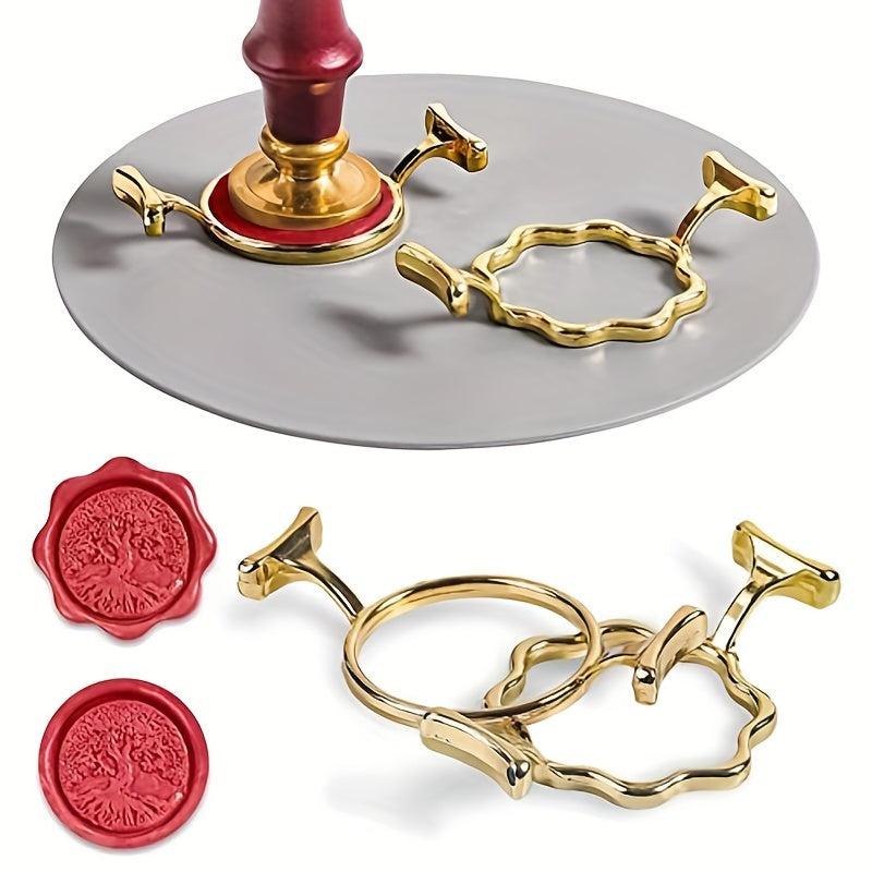Flower Wax Seal Stamp Ring 2 Stamp Holder Set