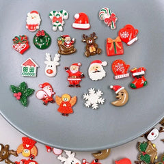 Christmas Assorted Craft Resin Pendants Ornaments for DIY Craft Making