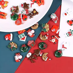 Christmas Assorted Craft Resin Pendants Ornaments for DIY Craft Making