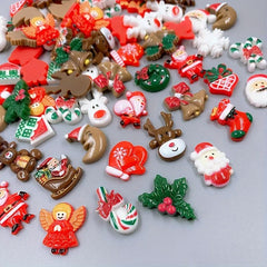 Christmas Assorted Craft Resin Pendants Ornaments for DIY Craft Making
