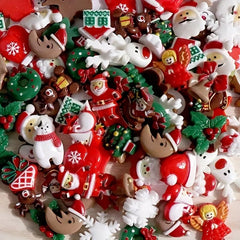 Christmas Assorted Craft Resin Pendants Ornaments for DIY Craft Making