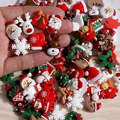 Christmas Assorted Craft Resin Pendants Ornaments for DIY Craft Making