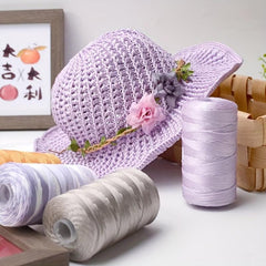 2pcs Ice Linen Silk Nylon Crochet Thread for Hand Knitted Projects 100g pc