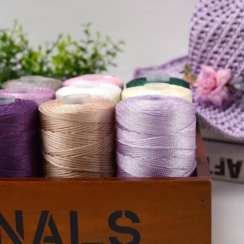 2pcs Ice Linen Silk Nylon Crochet Thread for Hand Knitted Projects 100g pc