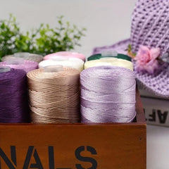 2pcs Ice Linen Silk Nylon Crochet Thread for Hand Knitted Projects 100g pc