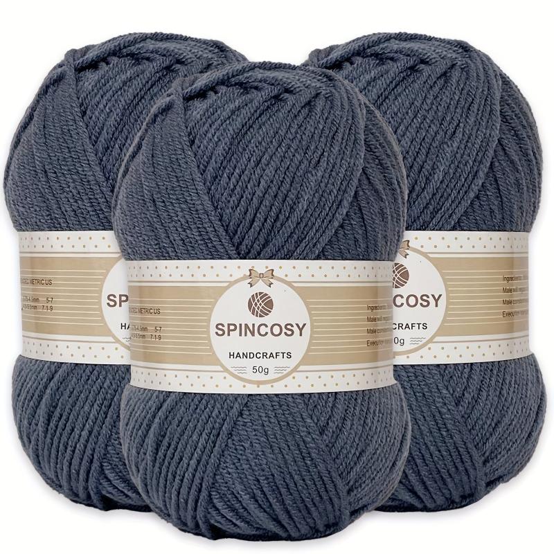 3pcs Yarn Crocheting Knitting 4 Layer Acrylic Yarn 3 Pack 144g