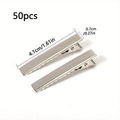 50pcs Metal Hair Clip Crocodile Clip DIY Jewelry Making