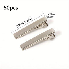 50pcs Metal Hair Clip Crocodile Clip DIY Jewelry Making