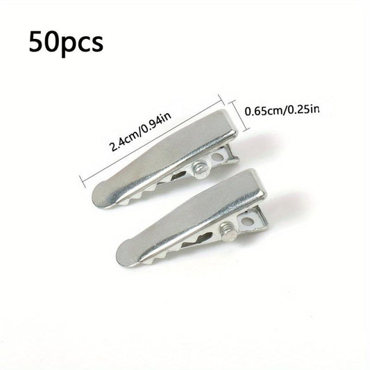 50pcs Metal Hair Clip Crocodile Clip DIY Jewelry Making