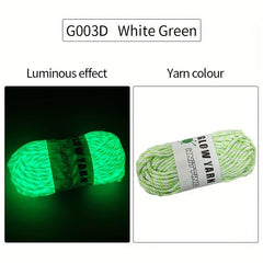 Glowing Luminous Macrame Cord For DIY Hand Knitting Yarn 50g