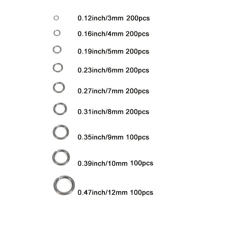 Jump Rings Split Rings Connectors Jewelry Making Supplies 4-12mm