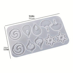 DIY Crystal Resin Mould Exotic Earrings Silicone Mold Hollow Pattern
