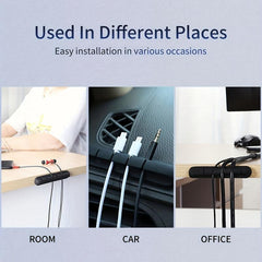 5 Hole Cable Organizer - Self-adhesive Wire Clips - Wire Clamps