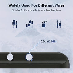 5 Hole Cable Organizer - Self-adhesive Wire Clips - Wire Clamps