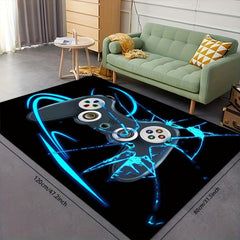 Area Rug Gamepad Print Anti Slip Floor Mat Colourful Pattern